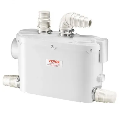 VEVOR Abwasser Hebeanlage 500W, 6600 L/H Durchfluss, 8 m Förderhöhe, Abwasserpumpe 2900U/min mit 3 Wassereinlässen für Keller Küche Spüle Dusche Badewanne, Wäscheabwasserentsorgung Aufspülmaschine – Bild 8