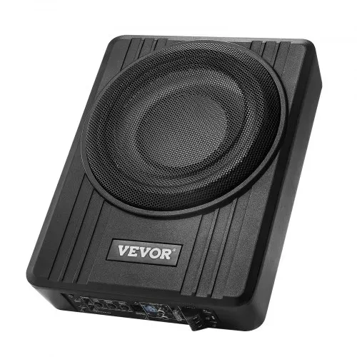 VEVOR Untersitz Auto Subwoofer 300 W 254 mm schlanker Auto Subwoofer mit Stromversorgung, Subsystem mit eingebautem Verstärker, Hoch-/Niedrigpegel-Eingang und Lautstärkeregler für SUVs Lkws – Bild 8