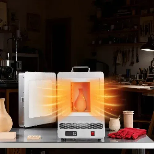 VEVOR elektrischer Schmelzofen 1650 W digitaler Schmelzofen, elektrischer Brennofen mit max. Temperatur 1200 ℃ für Wachsausschmelzguss Ton-DIY Metallglühen Keramikbrennen PID-Temperaturregelung – Bild 7