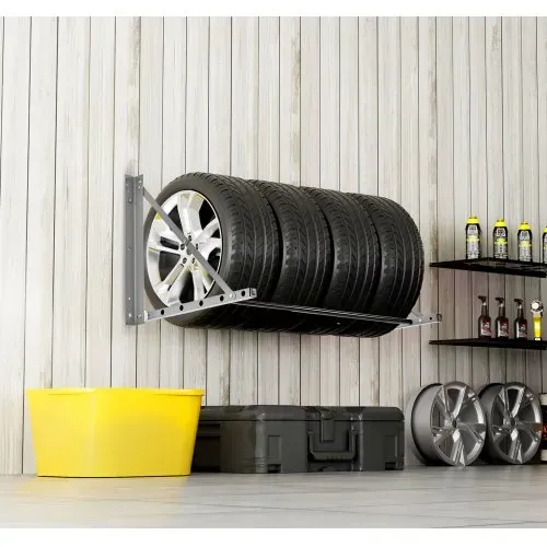 VEVOR Reifenregal Reifenständer Garagenregal zur Wandmontage 812-1219 mm verstellbar, Q235 Hochleistungs-Reifenlagerregal aus Stahl für Standardreifen (R355,6 bis R508 mm), max. Tragkraft 136 kg – Bild 7