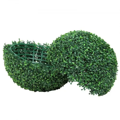 VEVOR 2x Buchsbaumkugel Künstlich Ø50,8cm Garten Deko Buchsbaum Kugel künstlich Buchskugel Kunstpflanze aus PE, Holz, PP inkl. 2 Stk. Dekorative LED-Leuchten und 10 Stk. Ersatzblätter – Bild 10