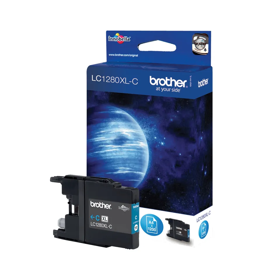 Brother LC1280XLC Druckerpatrone 1 Stück(e) Original Hohe (XL-) Ausbeute Cyan Brother LC1280XLC Druckerpatrone 1 Stück(e) Original Hohe (XL-) Ausbeute Cyan