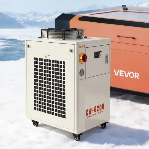 VEVOR Industrieller Wasserkühler, 5 kW, Wasserkühlsystem mit Kompressor, 15 L Tankinhalt, max. Durchflussrate 70 L/min, Industrial Water Chiller für CO2-Laser-Röhrengravur- & Schneidemaschinen – Bild 7