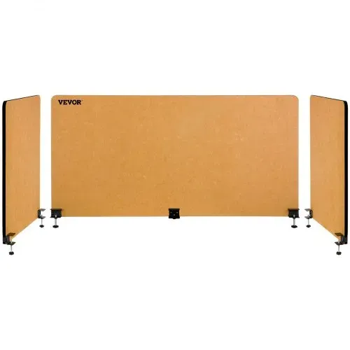 VEVOR 3x Schreibtisch Trennwand 152x61cm + 61x61cm Tischtrennwand Akustik Tischtrennwand Polyesterfaser Sichtschutz 125-4000Hz Akustischer Absorptionskoeffizient Gelb ideal für Büro Konferenzraum – Bild 8