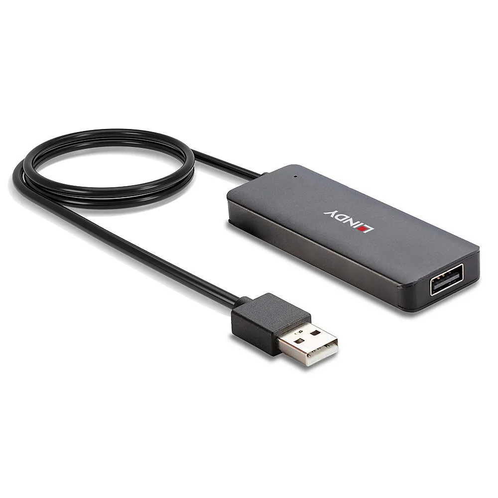 Lindy 42986 Schnittstellen-Hub USB 2.0 480 Mbit/s Schwarz – Bild 3