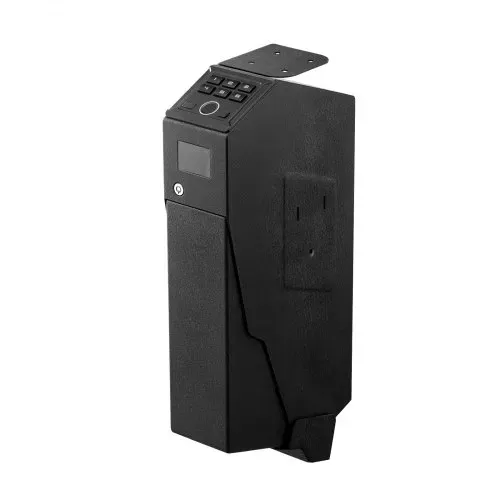 VEVOR Waffentresor Pistolentresor mit Fingerabdruck/Passwort (6-stellige Tastatur)/Schlüssel, Waffensafe Waffenkofferbox mit LED für 1 Pistole & Magazin, 190 x 98 x 425 mm Waffenbox für Nachttisch – Bild 9