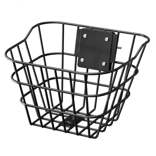 VEVOR Vorderradkorb 245x215x180 mm, Scooter-Korb mit fester Halterung, max. Tragkraft 9 kg, Lenkerkorb aus massivem Stahl, Kinderfahrradkorb/Erwachsenenfahrradkorb/Knie-Elektroroller-Zubehör – Bild 10