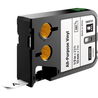 XTL IND ORIGINAL Schriftband Vinyl, endlos 12mm x 7m, schwarz auf weiß XTL IND ORIGINAL Schriftband Vinyl, endlos 12mm x 7m, schwarz auf weiß