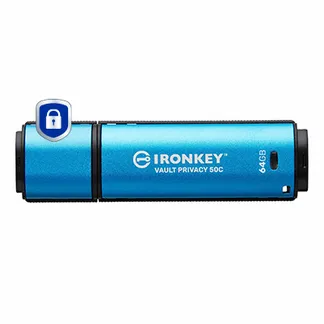 Kingston Technology IronKey 64GB USB-C Vault Privacy 50C AES-256 verschlüsselter, FIPS 197 Kingston Technology IronKey 64GB USB-C Vault Privacy 50C AES-256 verschlüsselter, FIPS 197