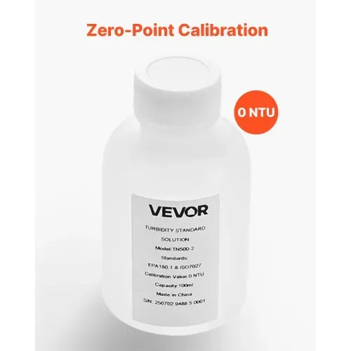 VEVOR Trübungskalibrierlösung 0 NTU 100 ml, Standard-Trübungslösung zum Nachfüllen für Trübungsmessgeräte, Nulldrift für stabile Konzentration, gebrauchsfertig, geeignet für weißes/rotes Licht – Bild 4