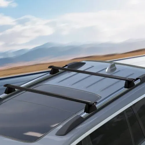 VEVOR Schwarze Dachträger-Querstangen, Kompatibel mit Jeep Grand Cherokee 2011–2021, mit Gerillten Seitenschienen, 90 kg Tragkraft, Aluminium-Querstangen mit Schlössern, für Dachgepäckträger usw. – Bild 7
