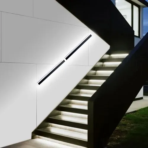 VEVOR Wandleuchten, 2er-Pack, 100 cm lange moderne RGB-Außenwandleuchten, 2700 K-6000 K, IP65 wasserdicht, rostfrei, dimmbar, Wand Licht für Haus, Veranda, Garage, Garten, Terrasse – Bild 7