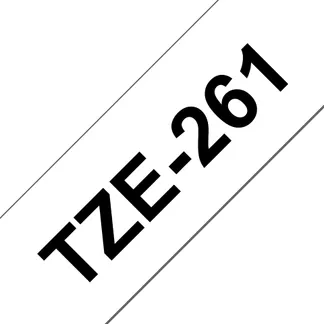 Brother TZE-261 Etiketten erstellendes Band Schwarz auf weiss TZ Brother TZE-261 Etiketten erstellendes Band Schwarz auf weiss TZ