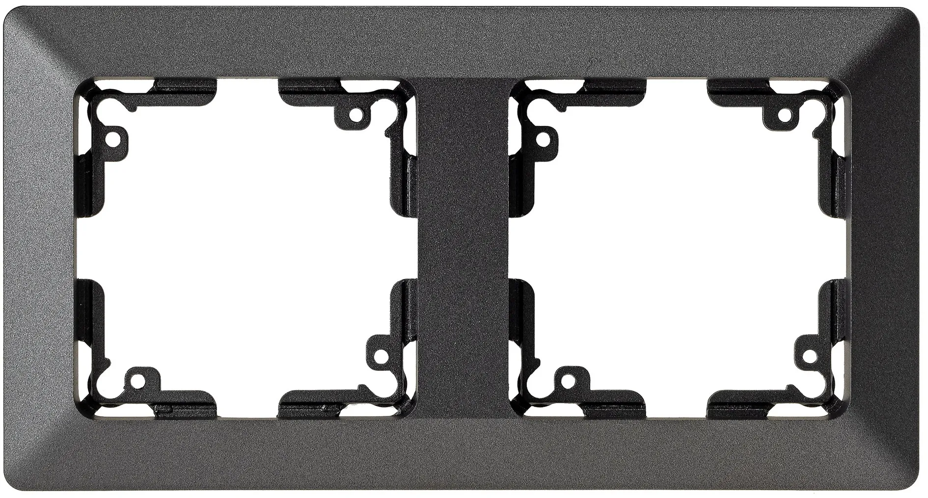 MILOS 2-fach Rahmen Anthrazit MILOS 2-fach Rahmen Anthrazit