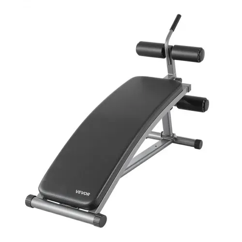 VEVOR Sit Up Bank, gebogene Bauchmuskelbank 6-stufig Höhenverstellbar (132 x 42 x 85 cm) Rückentrainer (272 kg belastbar) für Heimtraining im Fitnessstudio Krafttraining Ganzkörpermuskeltraining – Bild 8