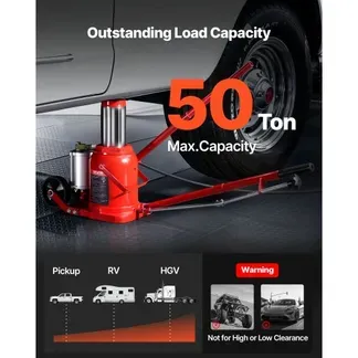 VEVOR pneumatischer Flaschenwagenhebr Wagenheber 50 t 265–410 mm Hubbereich, lufthydraulischer/manueller Stempelwagenheber Wagenheber mit Pumpe für SUV Pickup Lkw Wohnmobil Autoreparatur Rot VEVOR pneumatischer Flaschenwagenhebr Wagenheber 50 t 265–410 mm Hubbereich, lufthydraulischer/manueller Stempelwagenheber Wagenheber mit Pumpe für SUV Pickup Lkw Wohnmobil Autoreparatur Rot