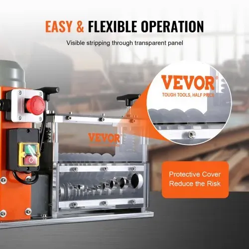 VEVOR Kabelabisoliermaschine Elektrisch 1,5-40mm Kabelschälmaschine 750W Abisoliermaschine 30m pro Minute Geschwindigkeit Abisolierzange 65-Mn-Federstahl Klinge Ideal zum Abisolieren von Kupferdraht – Bild 2