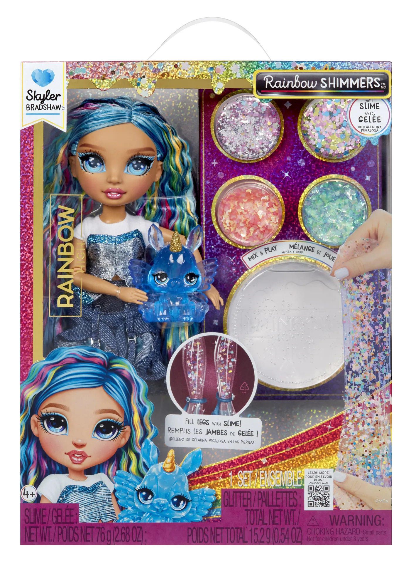 Rainbow High Rainbow Shimmers with Slime Fashion Doll - Skyler (blue) – Bild 2