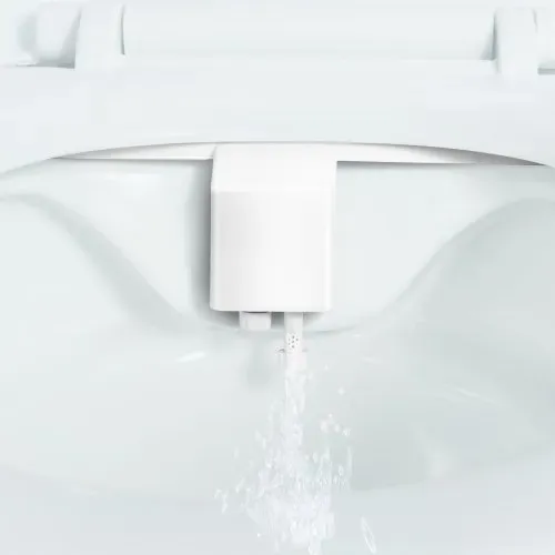 VEVOR Bidetaufsatz für Toilette, nicht elektrischer Bidet-WC-Aufsatz mit ausziehbarer Doppeldüse & einstellbarem Kaltwasserdruck Einlass aus Edelstal ideal für die Gesäß- und Intimwäsche, weiß – Bild 7
