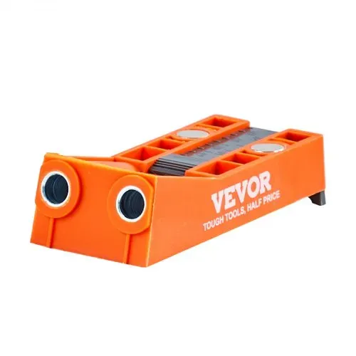 VEVOR 50 tlg. Pocket Hole Jig Kit Doppeltaschenloch mit Vierkantantriebsbit & C-Klemmen, Dübelhilfe Bohrlehre zum Bohren von Taschenlöchern und Schräglöchern, Bohrhilfe für Holzbearbeitung – Bild 9