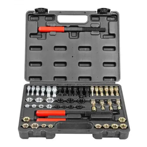 VEVOR 49-teiliges Gewindefräser-Set UNC UNF & metrisches Gewindewiederherstellungswerkzeug, Nachgewinde-Werkzeugsatz mit Gewindebohrern Schneideisen Gewindefeilen für Mechaniker und Heimwerker – Bild 8