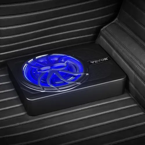 VEVOR Untersitz Auto Subwoofer 440 W 254 mm schlanker Auto Subwoofer unter dem Sitz Subsystem mit eingebautem Verstärker, Hoch-/Niedrigpegel-Eingang und Lautstärkeregler für SUVs Lkws – Bild 7