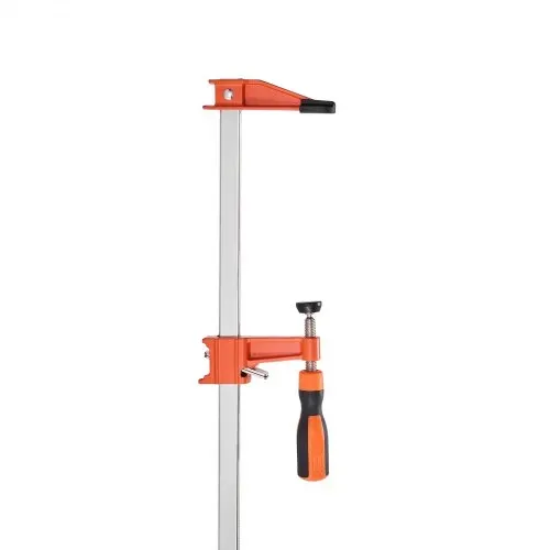 VEVOR Stangenklemmen für Holzbearbeitung 2 Stk. 60,96 cm Öffnung, feststellbare F-Klemme mit 272 kg Belastungsgrenze, 63,5 mm Tiefe, Gusseisen & Kohlenstoffstahl, einfach zu bedienen, Metallbearbeitung – Bild 9