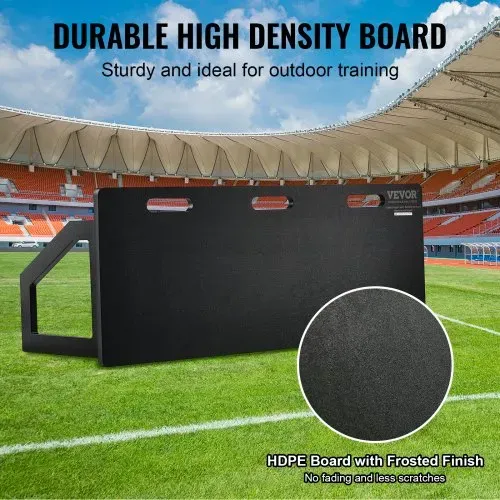 VEVOR Fußball Rebound Board, Tragbares Bounce Board 1150 x 450 mm, HDPE Rebounder Wand Rebound Equipment, Kinder & Jugendliche, Trainingsboard, Rebounder Kicker für Fußballtraining, Schwarz – Bild 3