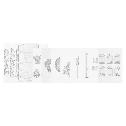 VEVOR Stanzformen, 10-tlg. Metall Stanzschablone Set, Kompatibel mit VEVOR Stanz- & Prägemaschinen, Buchstaben, Zahlen, Baum-Motive, Stanzbögen für Scrapbooking, Kartenherstellung & Papierbasteln – Bild 10