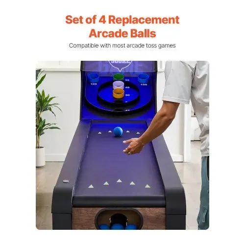 VEVOR Roll und Score klassischer Arcade-Spielball, 4er-Ersatzset Spieltisch Zubehör, Zubehör für Arcade-Wurfballspiele, ideal für Familienfreizeit Spielzimmer Outdoor-Aktivitäten VEVOR Roll und Score klassischer Arcade-Spielball, 4er-Ersatzset Spieltisch Zubehör, Zubehör für Arcade-Wurfballspiele, ideal für Familienfreizeit Spielzimmer Outdoor-Aktivitäten