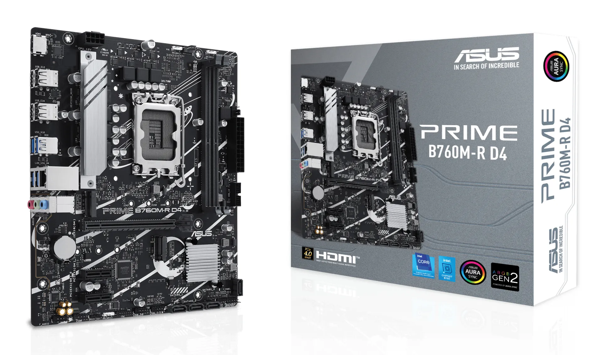 ASUS PRIME B760M-R D4 Intel B760 LGA 1700 micro ATX ASUS PRIME B760M-R D4 Intel B760 LGA 1700 micro ATX