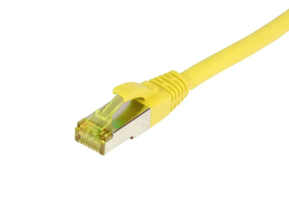 Patchkabel RJ45, CAT6A 500Mhz, 0.15m, gelb, S-STP(S/FTP), TPE/LSZH(Ultraflex), AWG26, mit CAT7 Rohkabel, Synergy 21 Patchkabel RJ45, CAT6A 500Mhz, 0.15m, gelb, S-STP(S/FTP), TPE/LSZH(Ultraflex), AWG26, mit CAT7 Rohkabel, Synergy 21