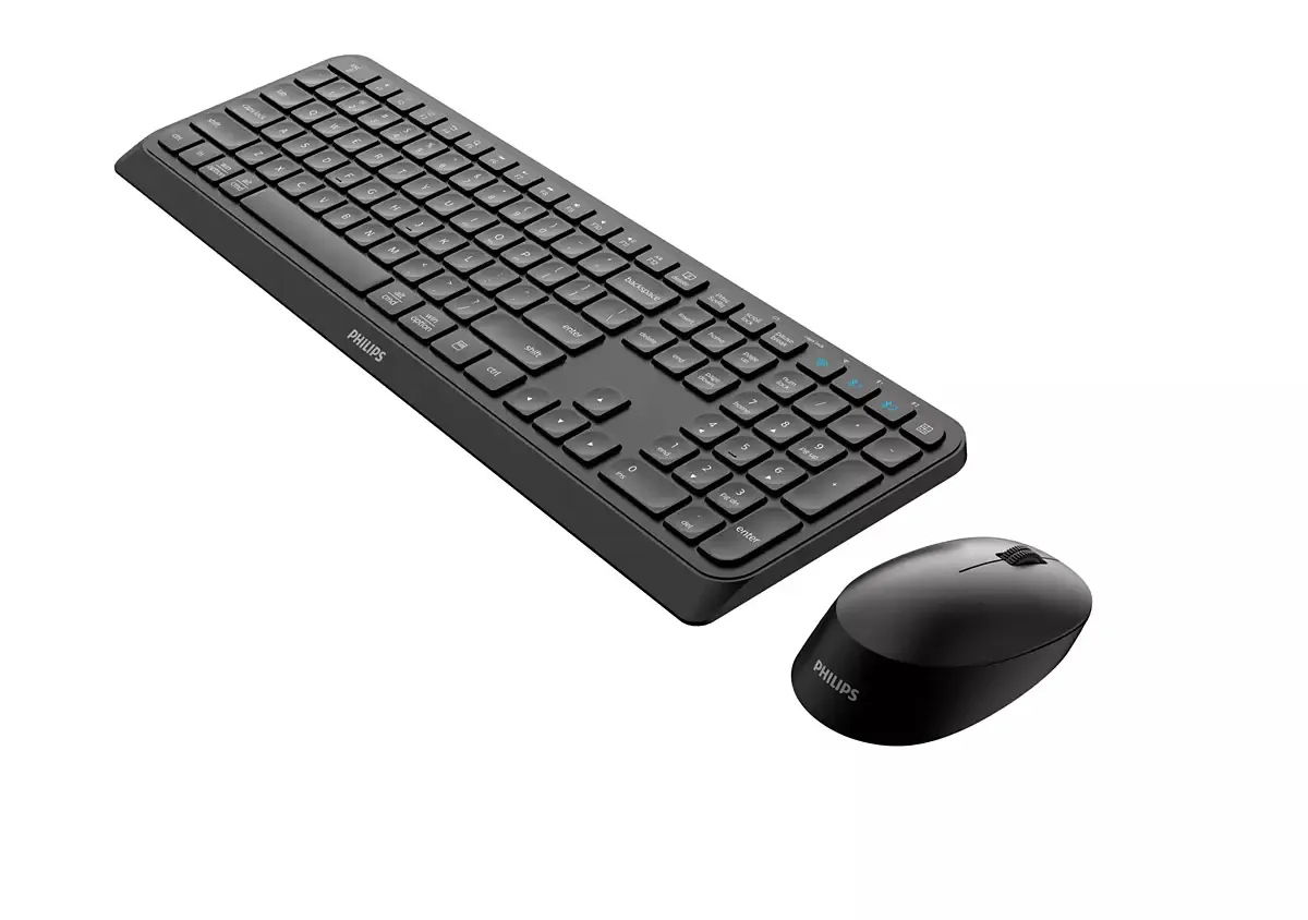 Philips 4000 series SPT6407B/31 Tastatur Maus enthalten Universal RF Wireless + Bluetooth QWERTY Englisch Schwarz – Bild 2