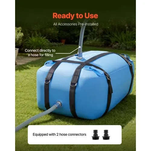 VEVOR Wasserspeicherblase, 132L TPU-Weichwasserbeutel, Wasserspeicherbehälter, auslaufsicherer & verschleißfester Wohnmobil-Wassertank für die Bewässerung im Outdoor beim Camping – Bild 4
