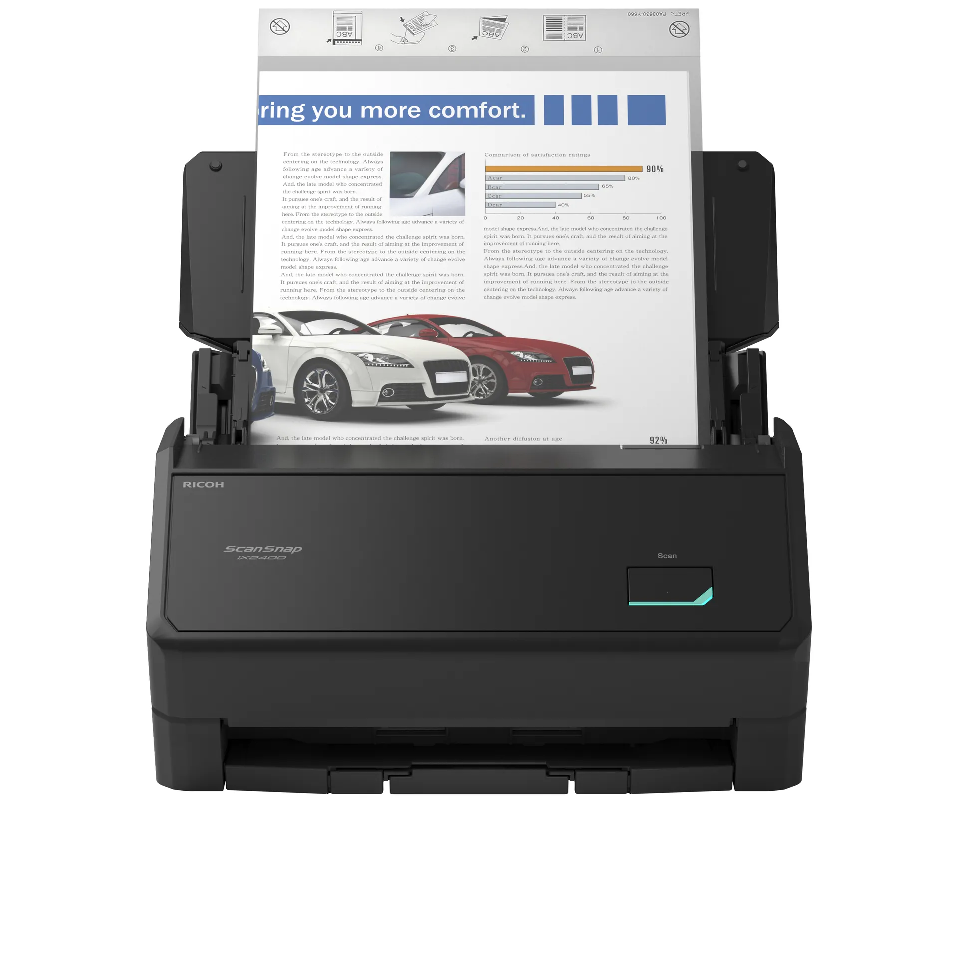 Ricoh ScanSnap iX2400 ADF-Scanner 600 x 600 DPI A4 Schwarz – Bild 2