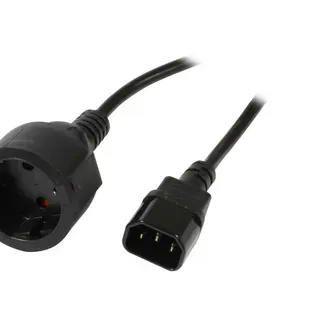 Netzkabel 230V Kaltgeräte C14(Stecker)->Schutzkontakt CEE7(Buchse), 1,8m, Synergy 21, Netzkabel 230V Kaltgeräte C14(Stecker)->Schutzkontakt CEE7(Buchse), 1,8m, Synergy 21,