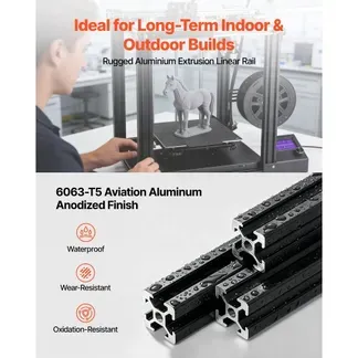 VEVOR 2020 Aluminium Profile 10 Stk. 122 cm, Eloxierte T-Nut-Aluprofile nach EU-Standard, Hochfeste Strangpressprofile, Aluminiumschiene für 3D-Druckerteile, CNC-DIY-Werkbänke und Montage, Schwarz VEVOR 2020 Aluminium Profile 10 Stk. 122 cm, Eloxierte T-Nut-Aluprofile nach EU-Standard, Hochfeste Strangpressprofile, Aluminiumschiene für 3D-Druckerteile, CNC-DIY-Werkbänke und Montage, Schwarz