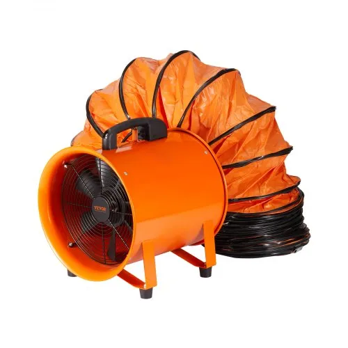 VEVOR Bauventilator 255-W-AC-Motor Baugebläse 2830 U/min Baulüfter Gebläse 1720 CFM (2922 m3/h) Axiallüfter mit 10 m Schlauch Axialgebläse 79 dB Geräuschpegel Industrielüfter VEVOR Bauventilator 255-W-AC-Motor Baugebläse 2830 U/min Baulüfter Gebläse 1720 CFM (2922 m3/h) Axiallüfter mit 10 m Schlauch Axialgebläse 79 dB Geräuschpegel Industrielüfter
