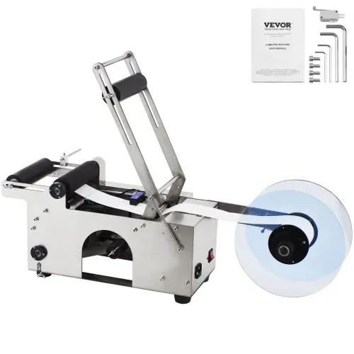 VEVOR Halbautomatischer MT-50 Flaschen Etikettiermaschine Etikettenapplikator – Bild 8