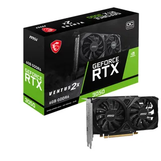 MSI VENTUS GeForce RTX 3050 2X E 6G OC NVIDIA 6 GB GDDR6 MSI VENTUS GeForce RTX 3050 2X E 6G OC NVIDIA 6 GB GDDR6