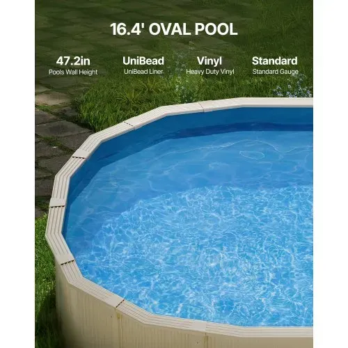VEVOR Ovale Poolfolie, 500 x 300 x 120 cm, Innenfolie, Ersatzfolie, Innenhülle, Schwimmbadfolie, Folie aus Standard-Vinyl, verschleißfest, für Aufstellpools mit 120 cm hohen Wänden, einfarbig VEVOR Ovale Poolfolie, 500 x 300 x 120 cm, Innenfolie, Ersatzfolie, Innenhülle, Schwimmbadfolie, Folie aus Standard-Vinyl, verschleißfest, für Aufstellpools mit 120 cm hohen Wänden, einfarbig