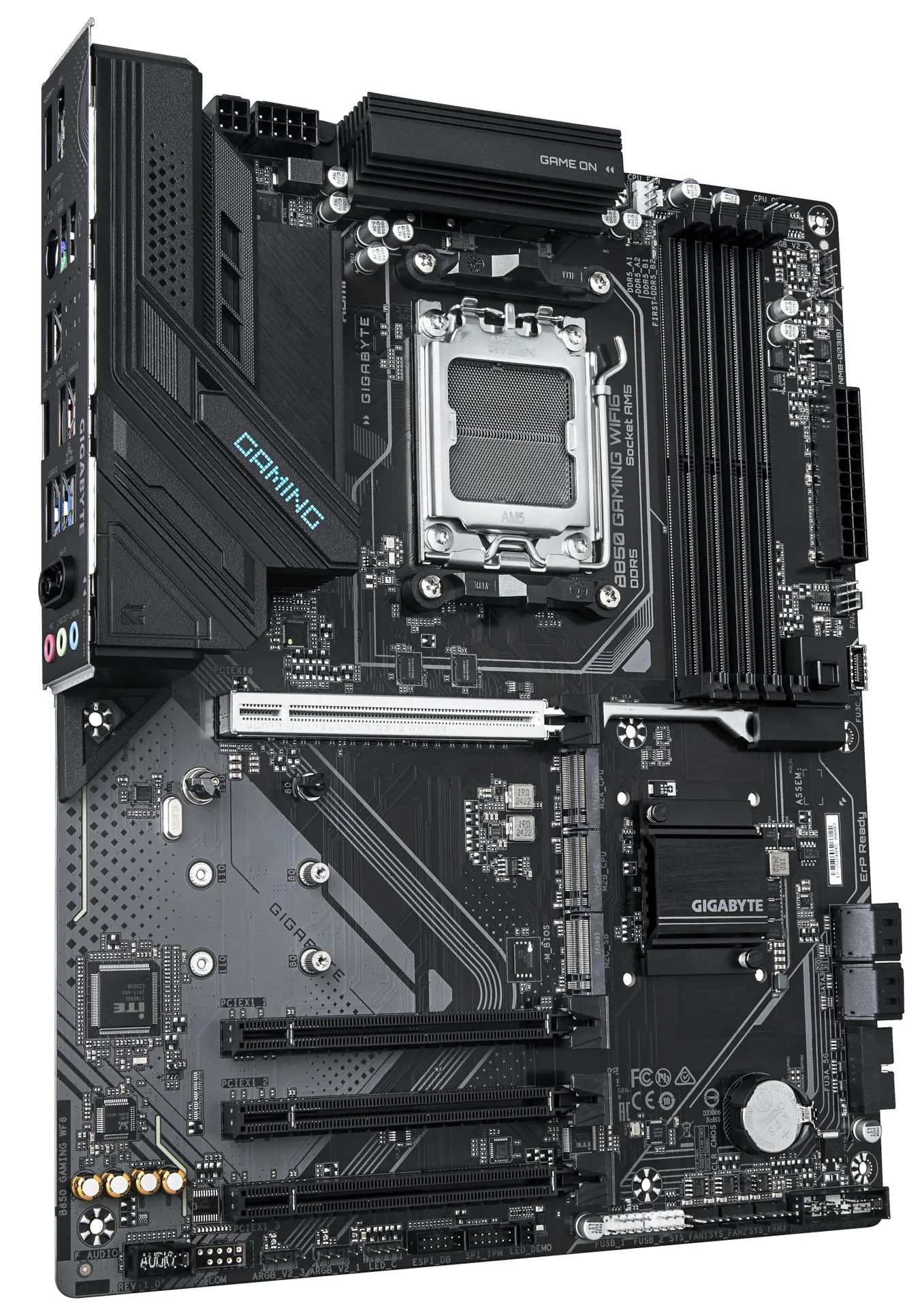 GIGABYTE B850 GAMING WIFI6 Motherboard - AMD Ryzen 9000 Serie CPUs, 6+2+2 Phasen digitales VRM, bis zu 8200MHz DDR5 (OC), 1xPCIe 5.0 + 2xPCIe 4.0 M.2, GbE LAN, WIFI 6, USB 3.2 Gen 2 – Bild 3