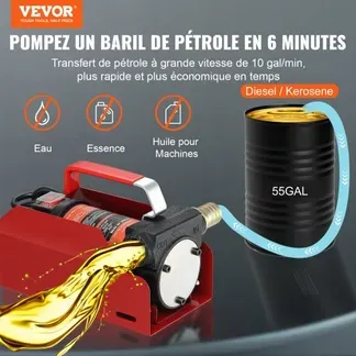 VEVOR Dieselpumpe, 155 W Kraftstoffpumpe Absaugpumpe, 1/4 PS Heizölpumpe 12 V 8 m Förderhöhe 3 m Saughöhe Selbstansaugend Automatik-Zapfpistole 4 m Auslassschlauch für Diesel Kerosin Transformatoröl VEVOR Dieselpumpe, 155 W Kraftstoffpumpe Absaugpumpe, 1/4 PS Heizölpumpe 12 V 8 m Förderhöhe 3 m Saughöhe Selbstansaugend Automatik-Zapfpistole 4 m Auslassschlauch für Diesel Kerosin Transformatoröl