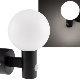 LED Wandleuchte “LAMU” mit PIR-Sensor IP65, 15W, schwarz, 4000k / neutralweiß LED Wandleuchte “LAMU” mit PIR-Sensor IP65, 15W, schwarz, 4000k / neutralweiß