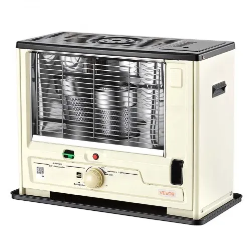 VEVOR Petroleumheizung 2930W Tragbare Petroleumofen 4,44L Ölheizung Beige, Heizkanone für Zuhause Camping Notfall, Max. 10 m², Sicherheitsgitter, Kippschutz, Flammenregulierung, mit Tankanzeige & Akku – Bild 8