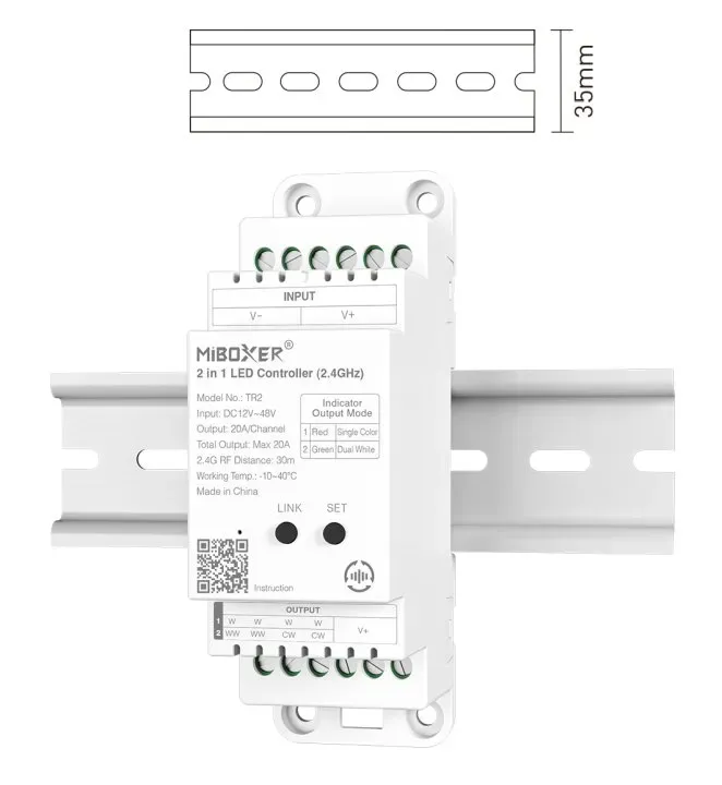 Synergy 21 LED Controller 2 in 1 Track LED Controller (2.4G) Single colour/CCT(dual white) DC12/24V 2.4GHz *Milight/Miboxer* – Bild 8