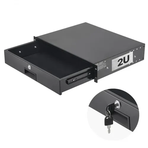 VEVOR 2U Rackschublade, 22,68 kg, abschließbares Serverschrankgehäuse, Schiebeschublade mit Schloss & Kabelmanagementlöchern, für 482 mm Netzwerkgeräte-Server-AV-Rack oder Schrankgehäuse VEVOR 2U Rackschublade, 22,68 kg, abschließbares Serverschrankgehäuse, Schiebeschublade mit Schloss & Kabelmanagementlöchern, für 482 mm Netzwerkgeräte-Server-AV-Rack oder Schrankgehäuse