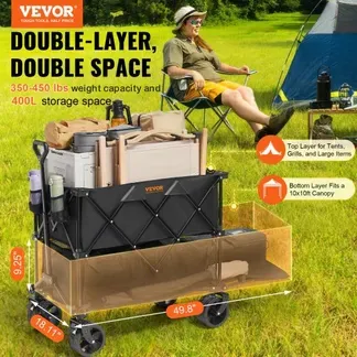 VEVOR Bollerwagen 1320 x 565 x 1065 mm Kinderwagen aus 600D Oxford-Stoff mit PVC-Beschichtung Strandwagen wasserdicht, UV-beständig max. 204 kg Tragfähigkeit Transportkarre Gerätewagen Handwagen VEVOR Bollerwagen 1320 x 565 x 1065 mm Kinderwagen aus 600D Oxford-Stoff mit PVC-Beschichtung Strandwagen wasserdicht, UV-beständig max. 204 kg Tragfähigkeit Transportkarre Gerätewagen Handwagen