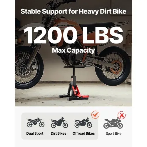 VEVOR Motorrad Dirt Bike Stand Lift Jack Hebetisch (544 kg belastbar) höhenverstellbare Hebeständer mit hydraulischer Hebefunktion, höhenverstellbar (250-465 mm) für Reparatur von Motocross VEVOR Motorrad Dirt Bike Stand Lift Jack Hebetisch (544 kg belastbar) höhenverstellbare Hebeständer mit hydraulischer Hebefunktion, höhenverstellbar (250-465 mm) für Reparatur von Motocross