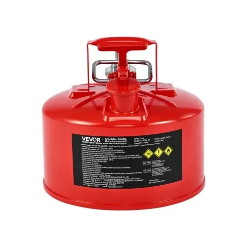 VEVOR Sicherheitskanister, 9,5 L, Typ II, Sicherheitsbehälter mit Flammensperre, selbstschließendem Deckel und flexiblem Metallausguss, Lagerbehälter zur
Aufbewahrung für brennbare Stoffe, Rot – Bild 9